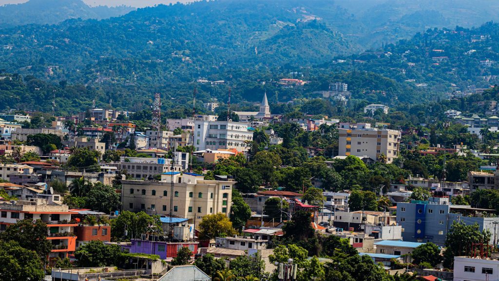 Aerial view of Pétion-Ville, Haiti